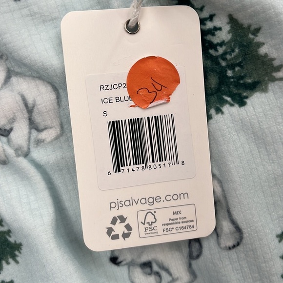 NEW PJ Salvage S Polar Bears Winter Blue Jogger Drawstring Pants - Picture 6 of 10